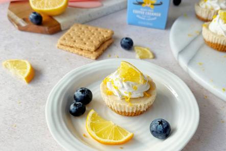 Vegan Mini Lemon Cheesecakes
