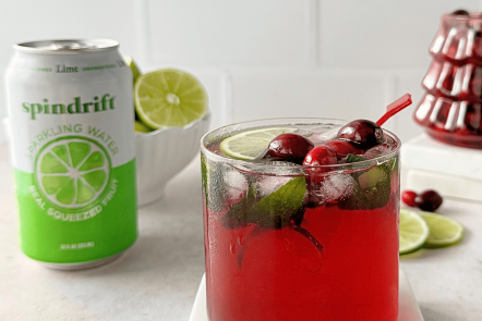 Low-Sugar Cranberry Lime Mocktail