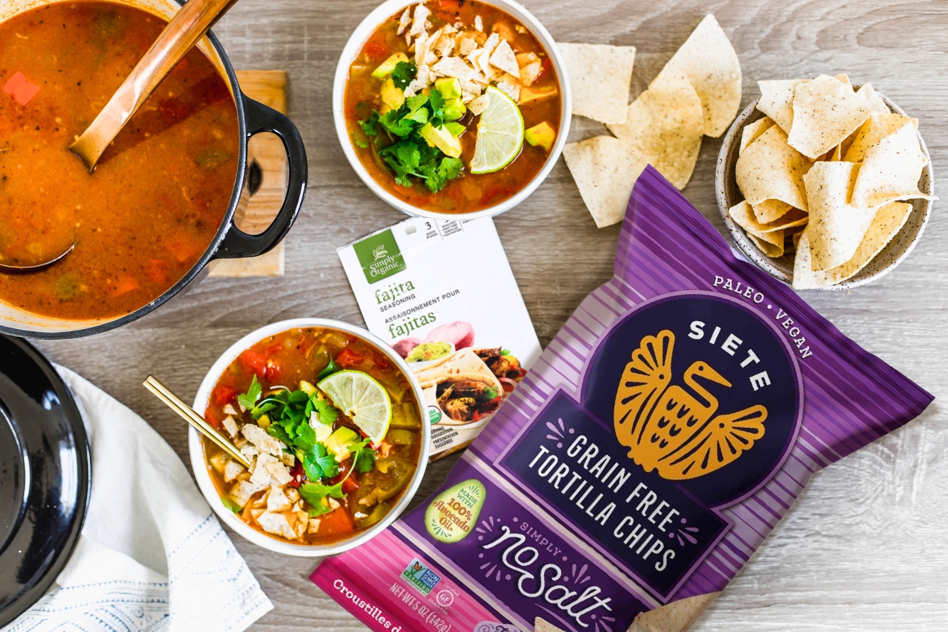 Chicken Fajita Soup With Green Chiles & Fire Roasted Tomatoes