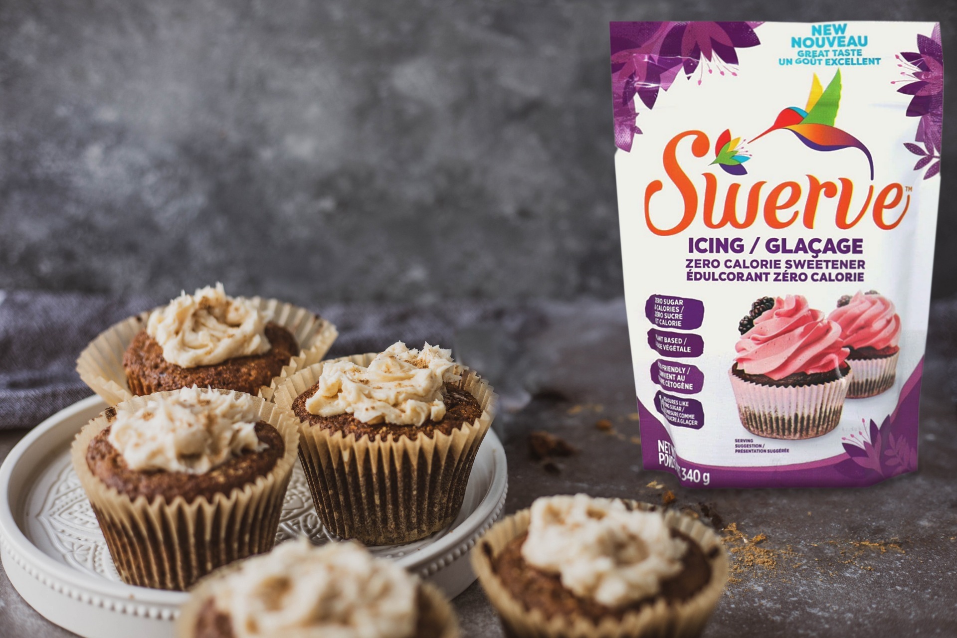 Gingersnap Muffins with Vanilla Buttercream