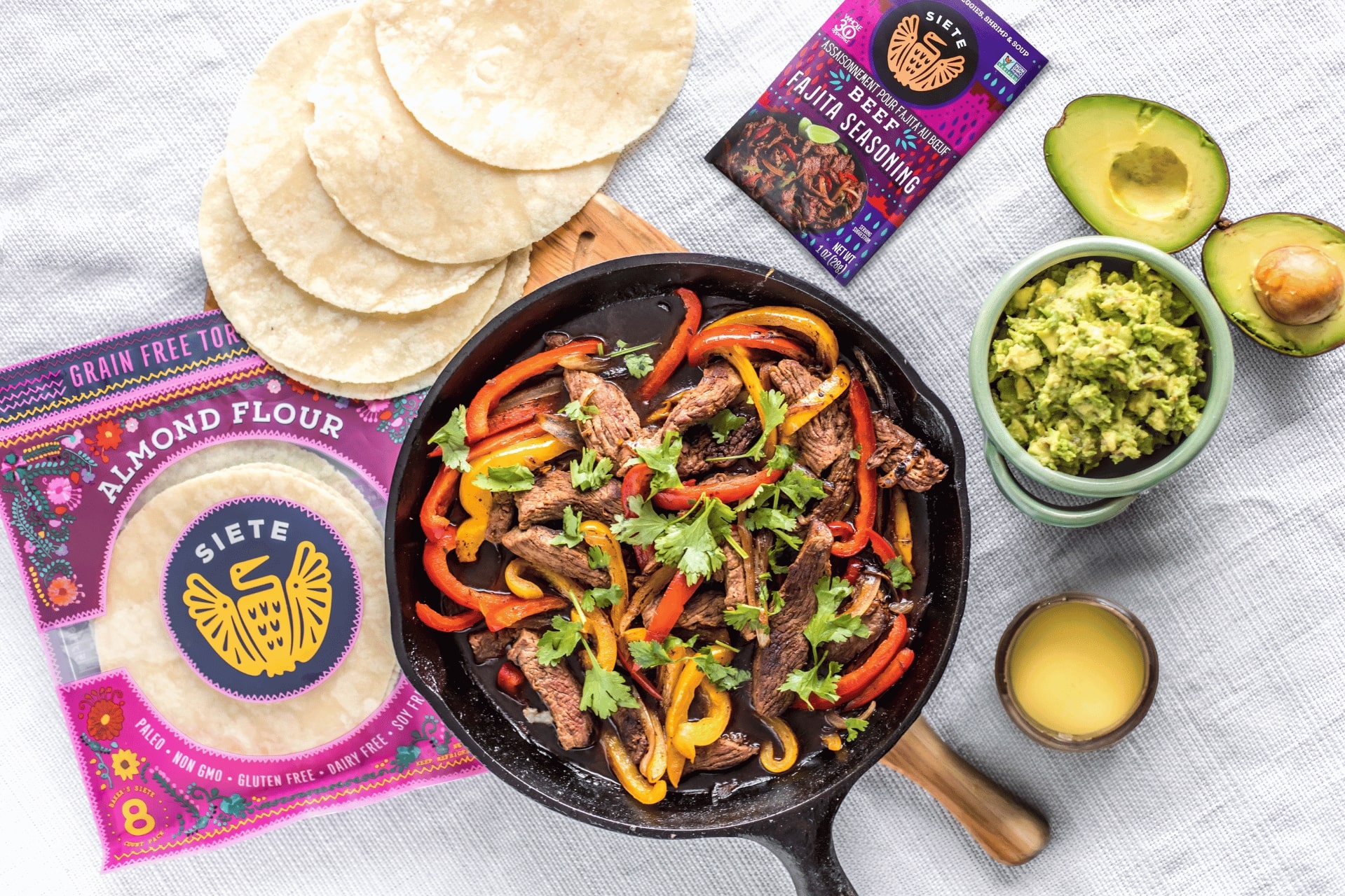 Quick & Easy Frontera Steak Fajitas with Guacamole
