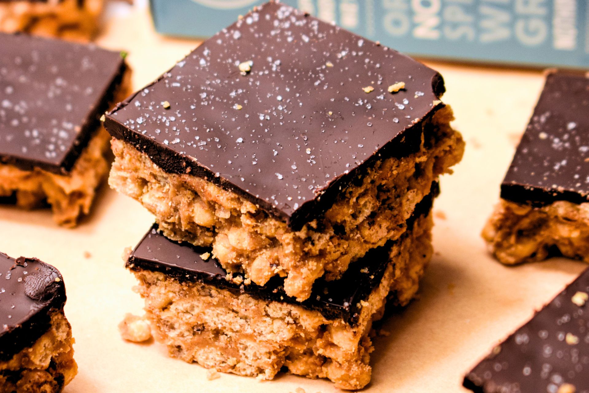 Chocolate Peanut Butter Protein Breakfast Bars