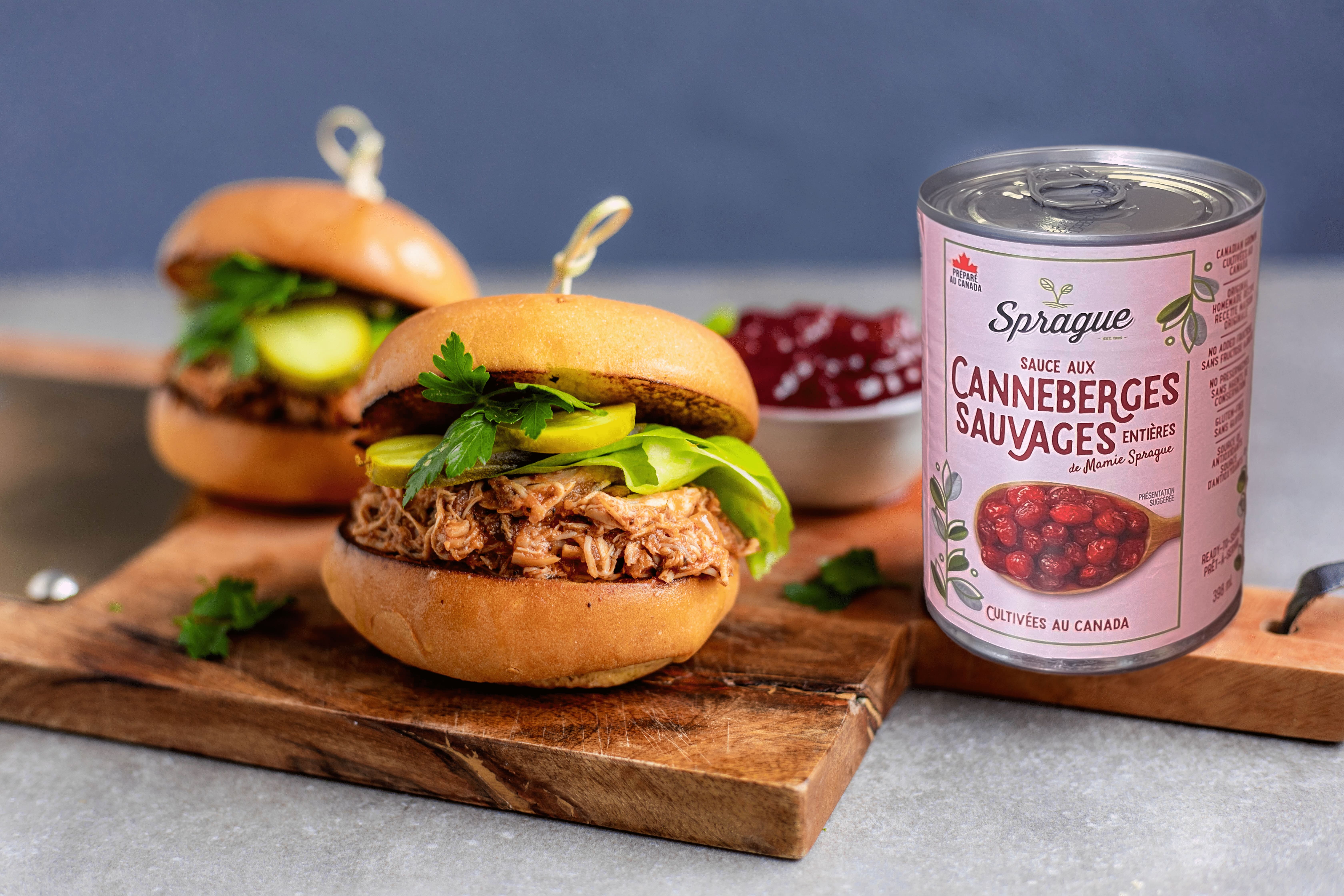 Cranberry-Orange Pulled Turkey Sandwiches