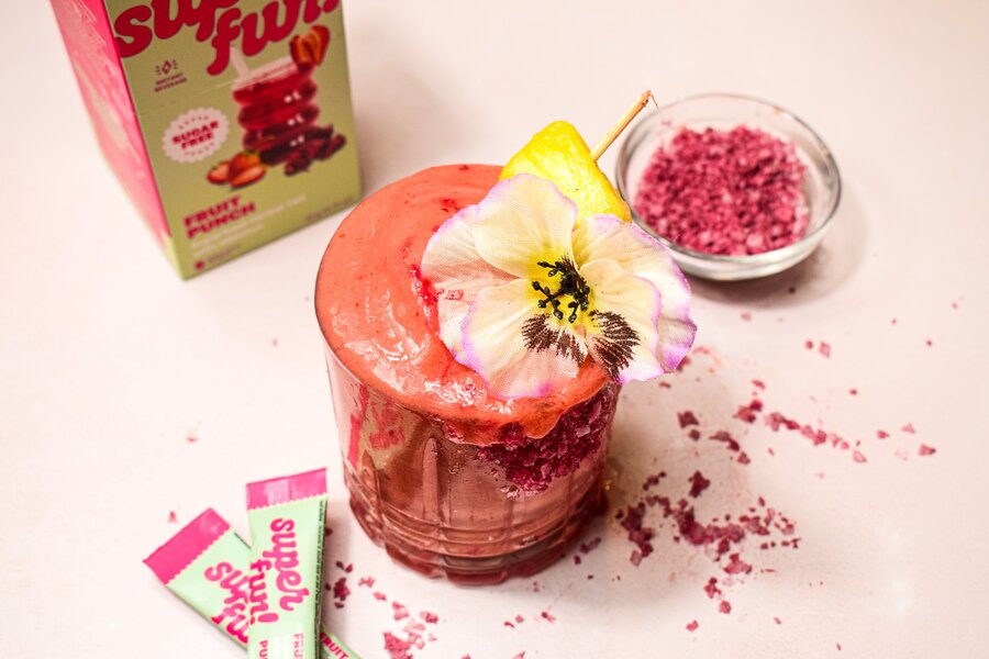 Fruit Punch Sorbet Mocktail
