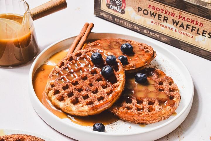 High-Protein Cinnamon Churro Waffles