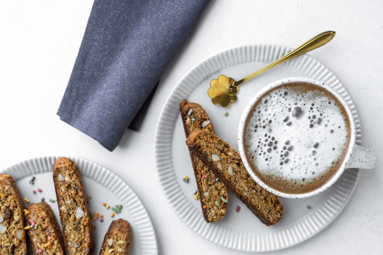 Keto Confetti Almond Biscotti
