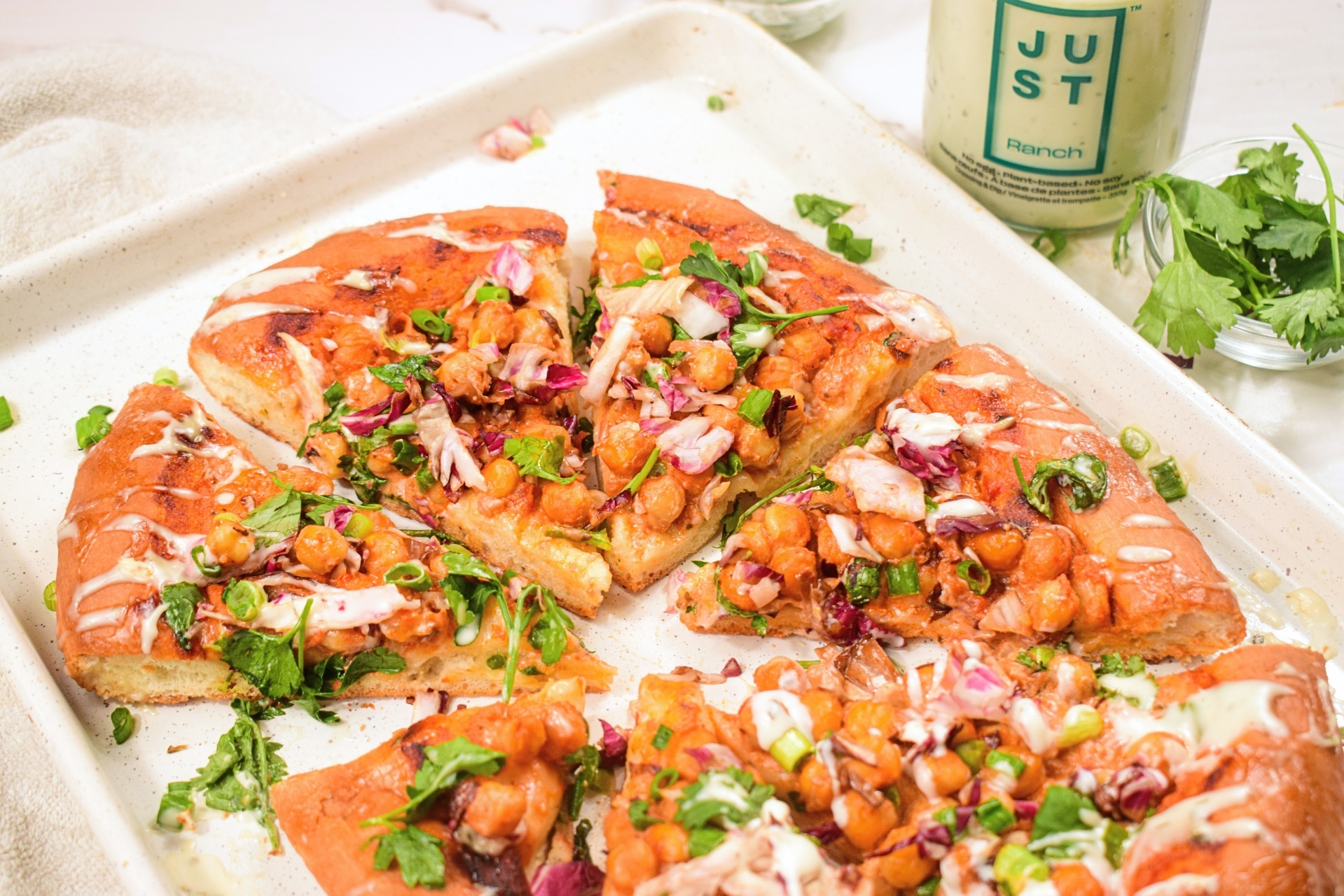 Vegan Buffalo Ranch Pizza