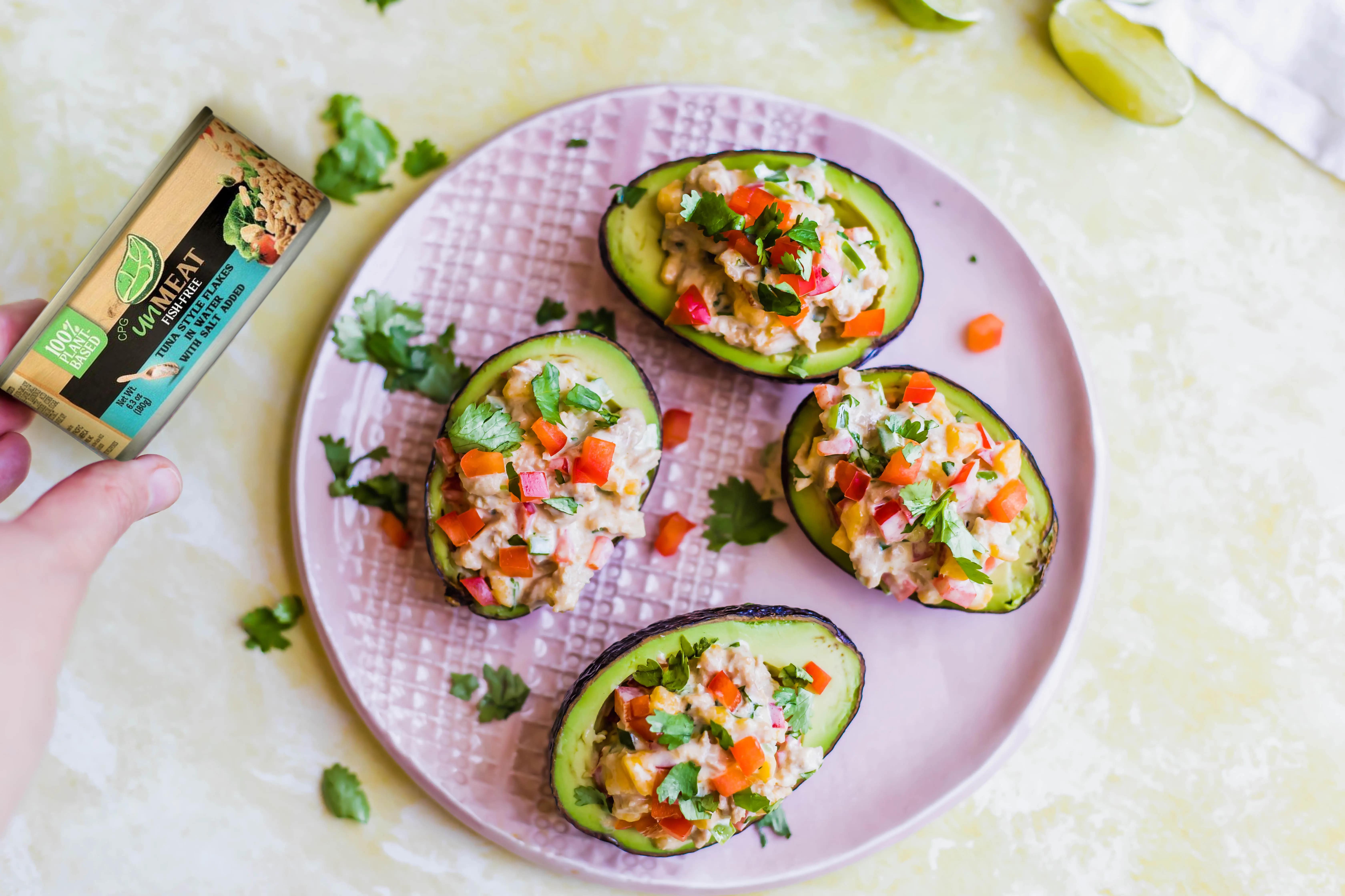 Spicy Mango-Tunah Stuffed Avocados