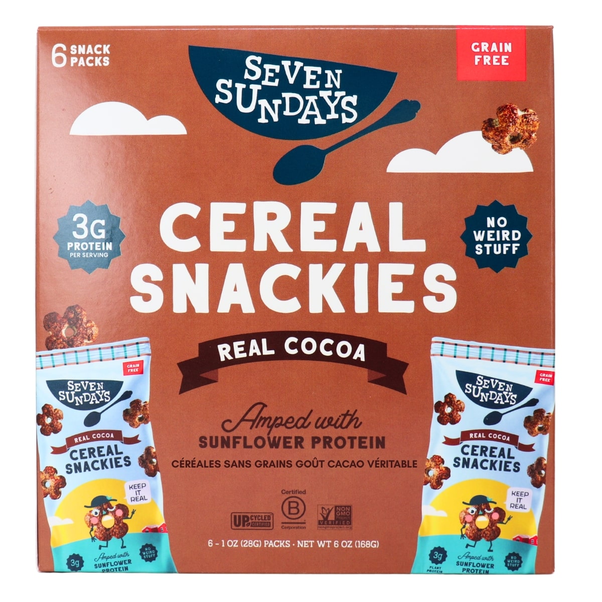 Seven Sundays Grain-Free Cereal Snackies Real Cocoa, 6 Packs