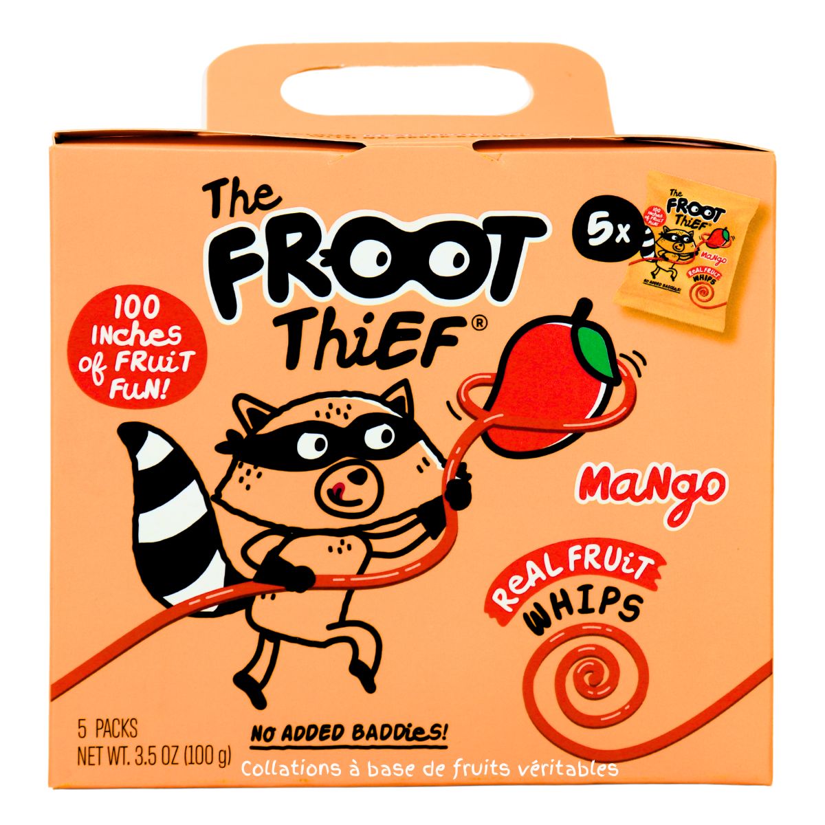 The Froot Thief Real Fruit Whip Mango, 5 Pack