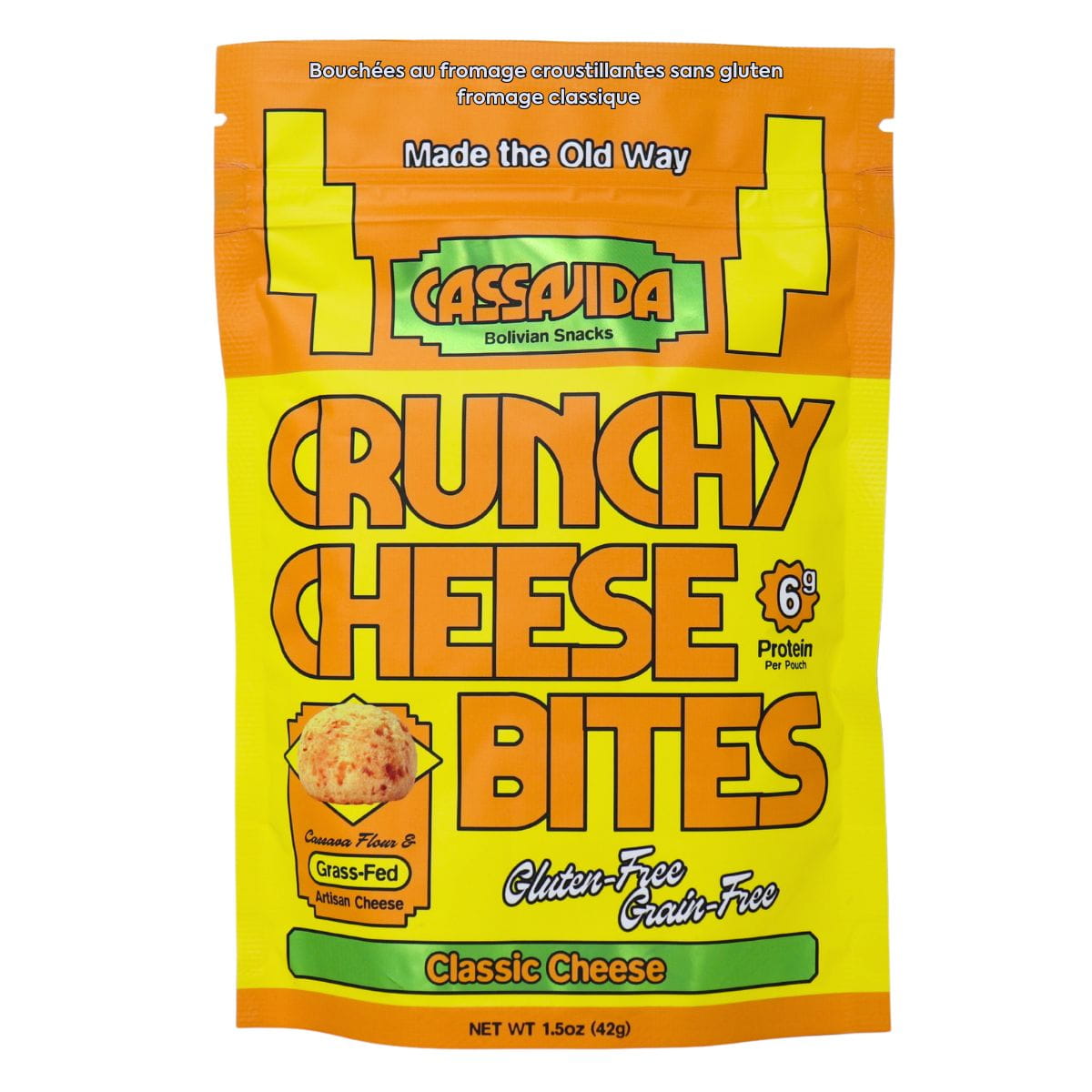 Cassavida Gluten-Free Crunchy Cheese Bites Classic Cheese, 42g