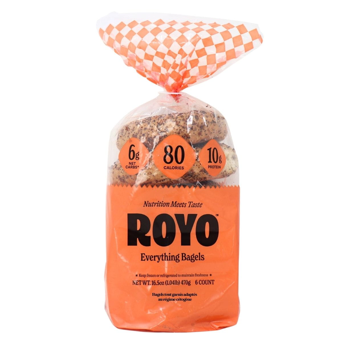 Royo Keto-Friendly Everything Bagels, 6 Bagels