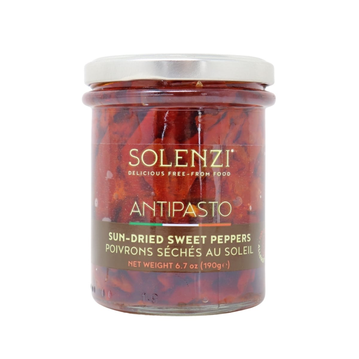 SOLENZI Antipasto Sun-dried Sweet Peppers, 190 g