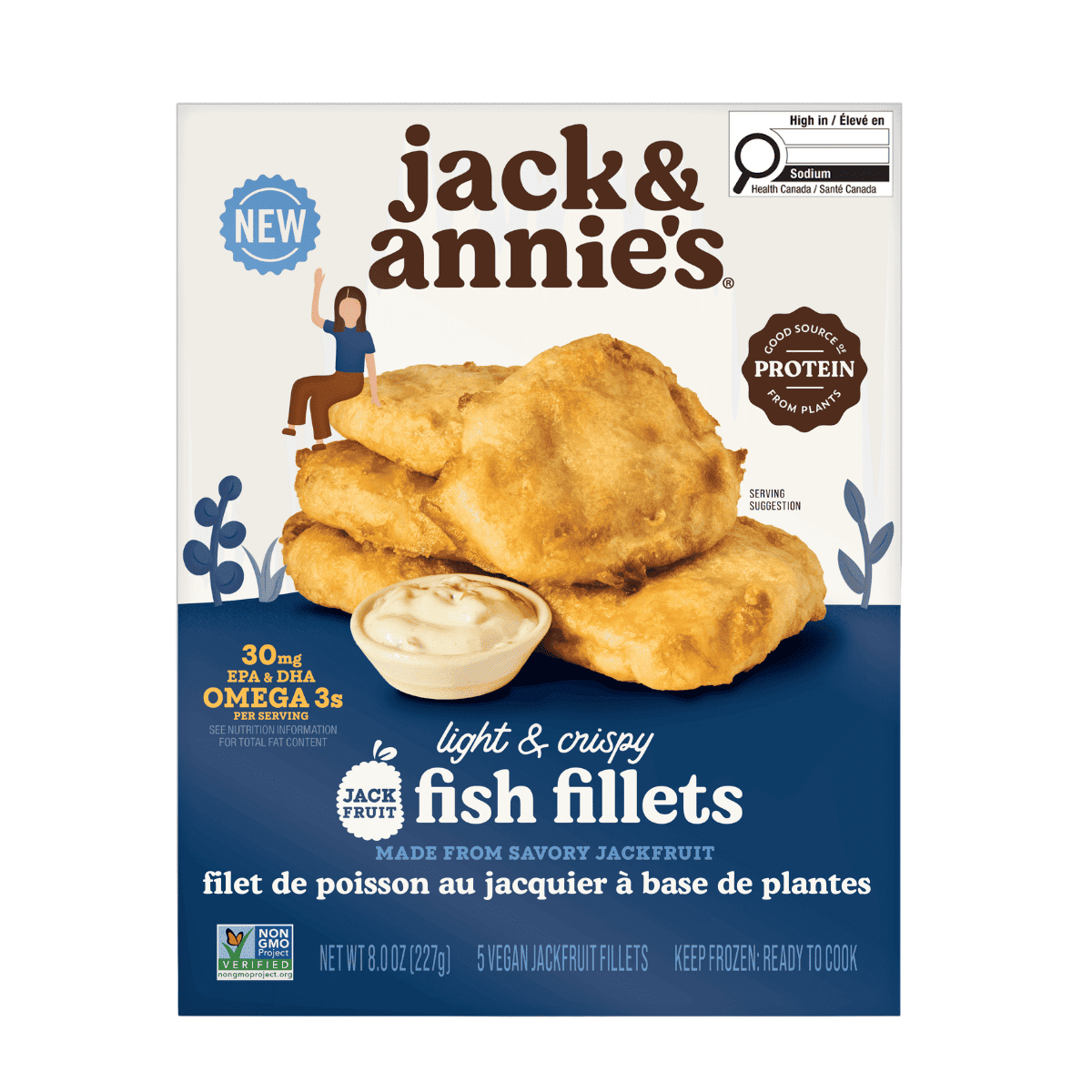 Jack &amp; Annie’s Plant-Based Crispy Jackfruit Fish Fillets, 227g