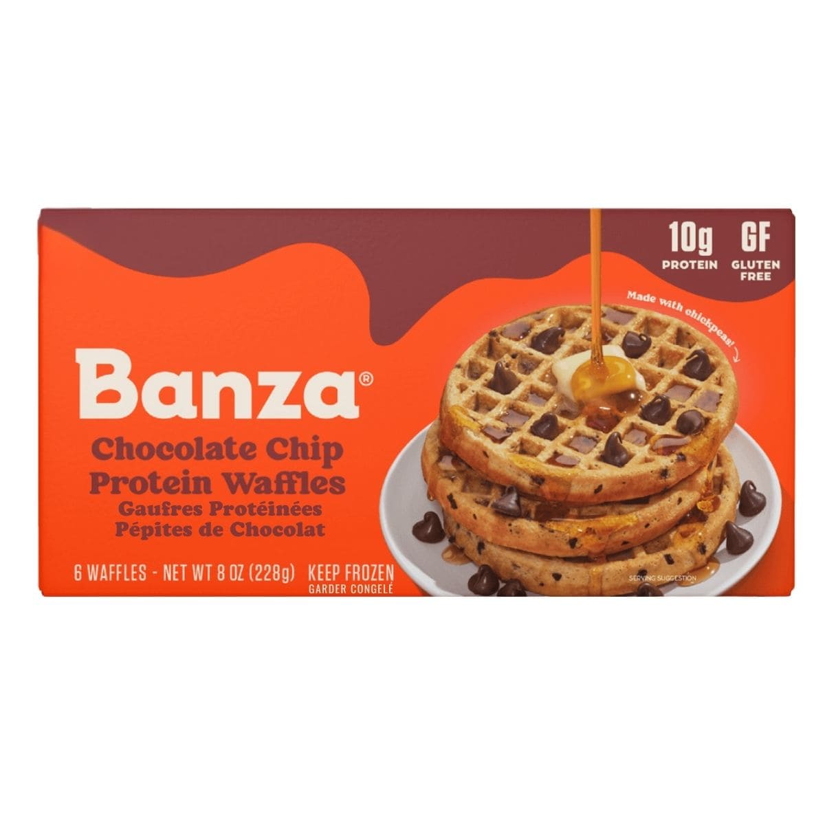 Banza Gluten-Free Protein Waffles Chocolate Chip, 228 g