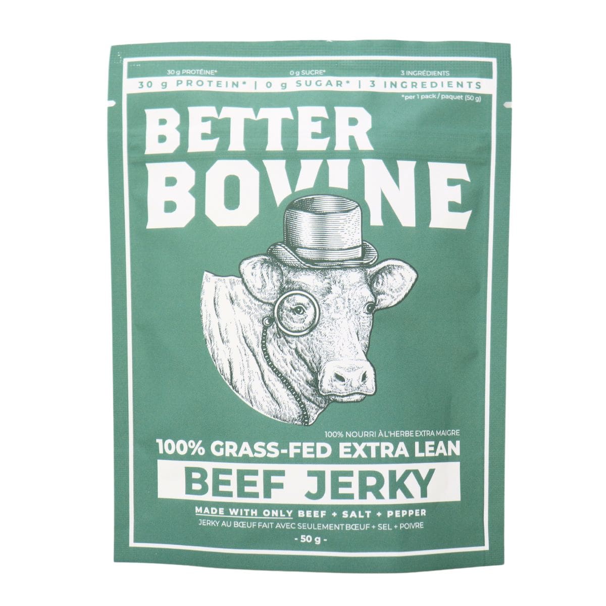 Better Bovine Premium Grass-Fed Beef Jerky Extra Lean, 50g