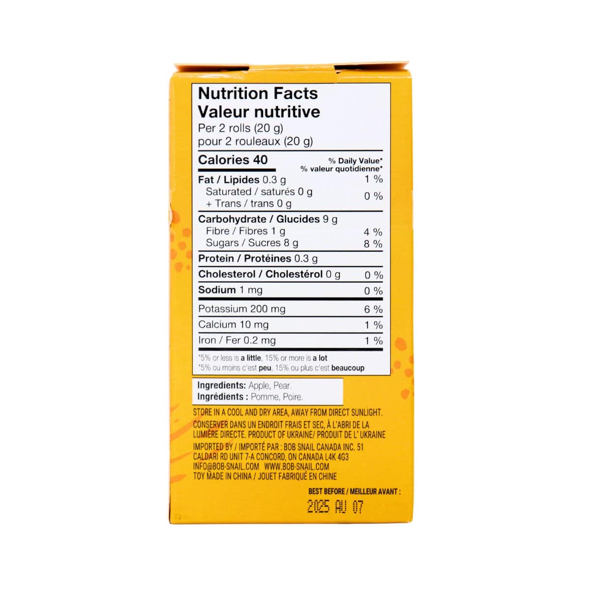 Bob Snail No Added Sugar Fruit Jelly Apple-Pear + Surprise Toy, 20g 4