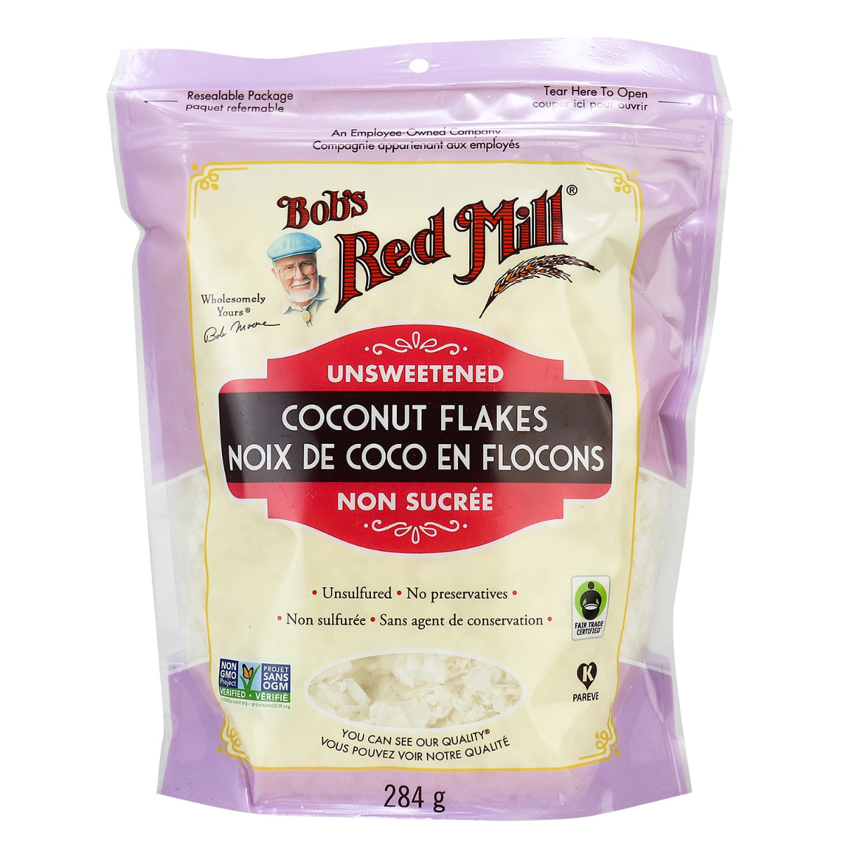 Bob's Red Mill Unsweetened Coconut Flakes Unsulfured, 284g