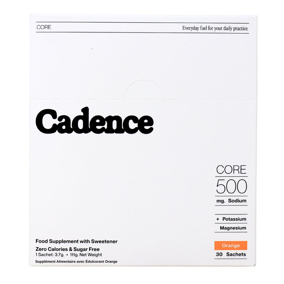 Cadence Core  Zero Calorie Food Supplement Orange, 30 sachets