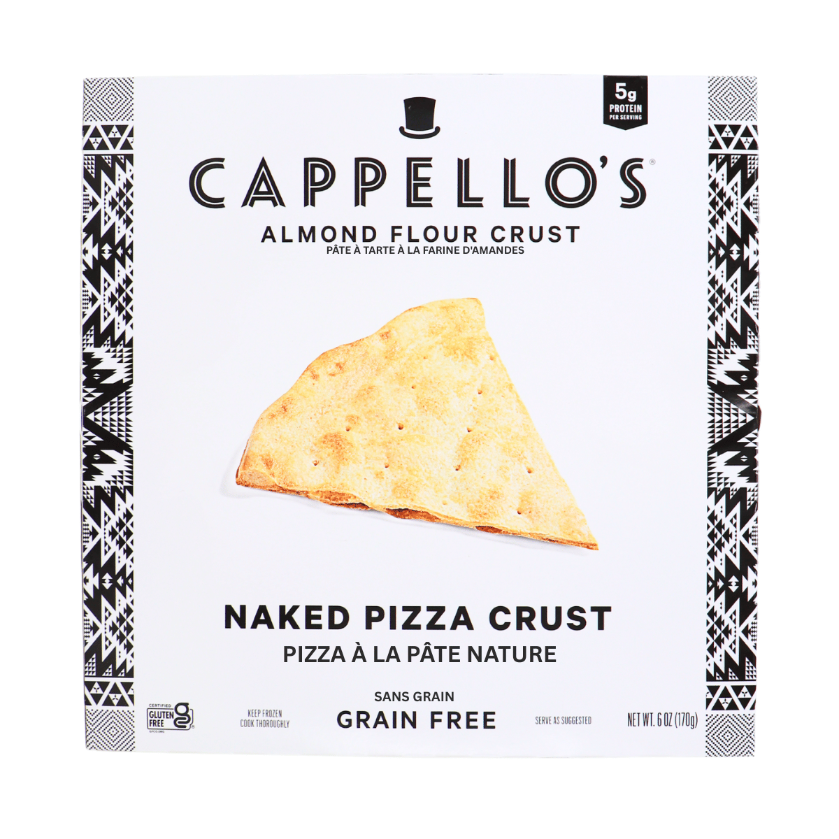 Cappello's Gluten-Free Almond Flour Pizza Crust Naked, 170g