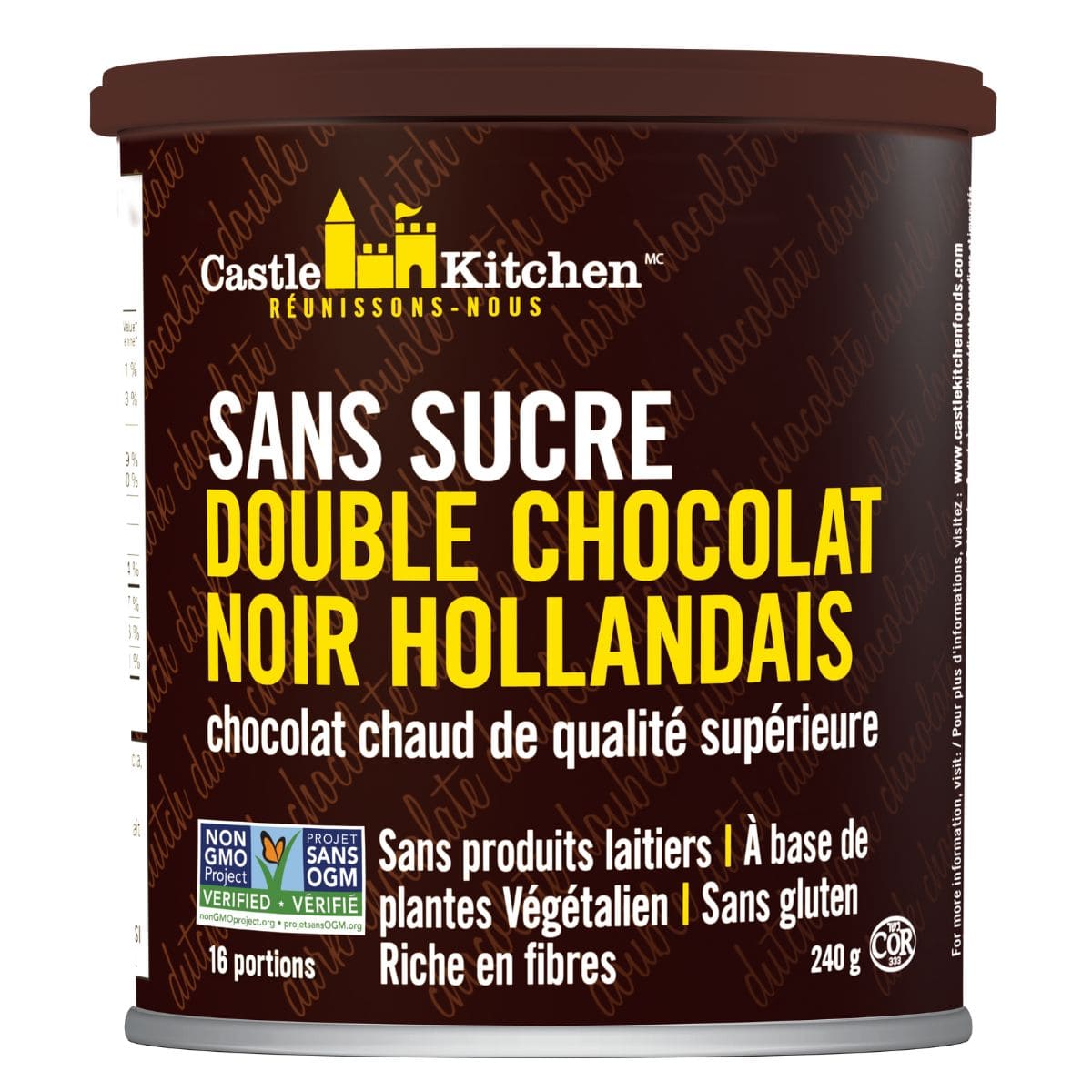 Castle Kitchen Sugar-Free Keto Dark Hot Chocolate Double Dutch, 240g