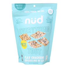 Nud Snacks Everything Crackers | Organic, Keto, Paleo, Vegan, Non-GMO