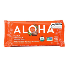 Front of ALOHA Protein Bars Organic Gluten-Free Plant-Based Protein Bar Peanut Butter Protein Bar