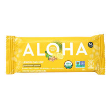 Front of ALOHA Protein Bars Organic Plant-Based Protein Bar Lemon Protein Bar