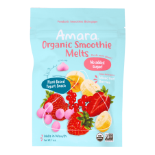 Amara No Sugar Organic Smoothie Melts Mixed Red Berries, 28g - Amara Yogurt Melts, Amara Smoothie Melts Canada