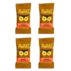 Front of Awake Chocolate Caffeinated Caramel Chocolate - Awake Caffeine Chocolate - Awake Bars - Milk Chocolate Caffeine