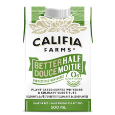 Front of Califia BetterHalf Plant-Based Almond & Coconut Coffee Whitener Unsweetened