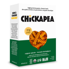 Front of Chickapea Organic Pasta Spirals, 227g