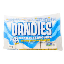Front of Dandies Vegan Marshmallows Vanilla - Marshmallows Vegan - Gluten Free Marshmallows - Gelatin Free Marshmallows