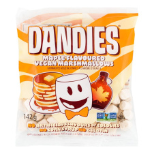 Front of Dandies Vegan Mini Marshmallows Maple - Vegan Marshmallows Canada - Gelatin Free Marshmallows - Vegetarian Marshmallows
