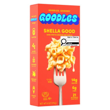 Front of Goodles High Protein Mac And Cheese White Cheddar Shells Shella Good