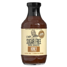 Front of G Hughes Sugar-Free BBQ Sauce Honey - No Sugar Added BBQ Sauce - Gluten Free BBQ Sauce - Less Sugar BBQ Sauce