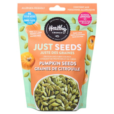 Front of Healthy Crunch Just Seeds Unsalted Pumpkin Seeds - Unsalted Pumpkin Seeds - Raw Pumpkin Seeds - Green Pumpkin Seeds