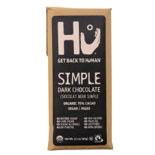 Front of Hu Kitchen Simple Dark Chocolate Bar