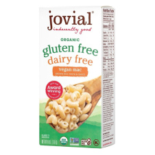 Front of Jovial Organic Gluten-Free Vegan Mac and Cheese