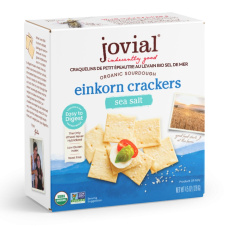 Front of Jovial Organic Sourdough Einkorn Crackers Sea Salt, 128g