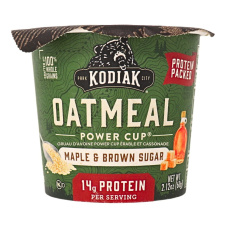 Front of Kodiak Cakes Maple & Brown Sugar Oatmeal Unleashed Cup, 60g