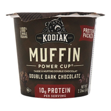 Front of Kodiak Cakes Double Chocolate Minute Muffin Cup, 67g