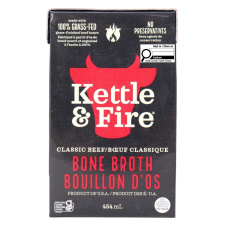 Front of Kettle & Fire Grass-Fed Beef Bone Broth, 454mL