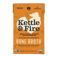 Front of Kettle & Fire Mushroom Chicken Bone Broth, 479g