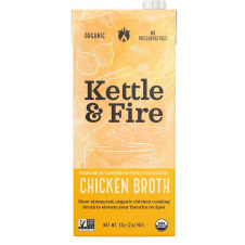 Front of Kettle & Fire Organic Free-Range Chicken Cooking Broth, 907g