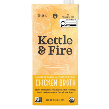 Front of Kettle & Fire Organic Free-Range Chicken Cooking Broth, 907g