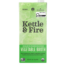 Front of Kettle & Fire Organic Vegetable Broth, 907g
