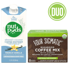 Front of Four Sigmatic + Nutpods Keto Coffee Creamer Combo