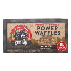 Kodiak Frozen Protein Power Waffles Dark Chocolate front