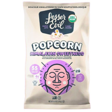 Front of Lesser Evil Organic Popcorn Himalayan Sweetness, 198g